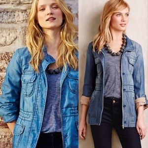 Anthropologie Marrakech Chambray Anorak S